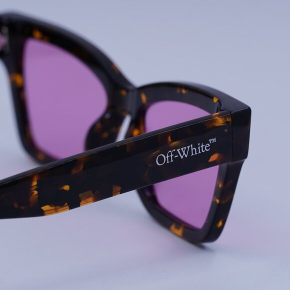Off-White OERI110 CINCINNATI 6030 Sunglasses Havana Cat Eye Frame, Pink Lenses - Picture 10 of 11